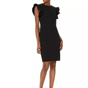 Calvin Klein Ruffle Sleeved Dress